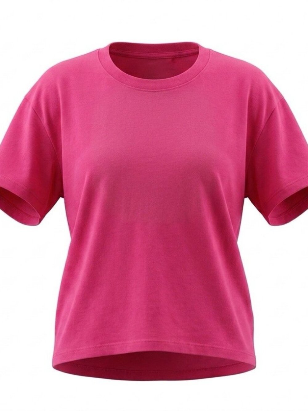 Pink Round Neck Jersey Short Sleeve T-Shirt Size XL